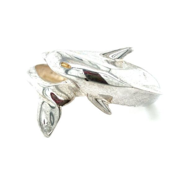 Women's 925 Silver Dolphin Cuff - Picture 1 of 4